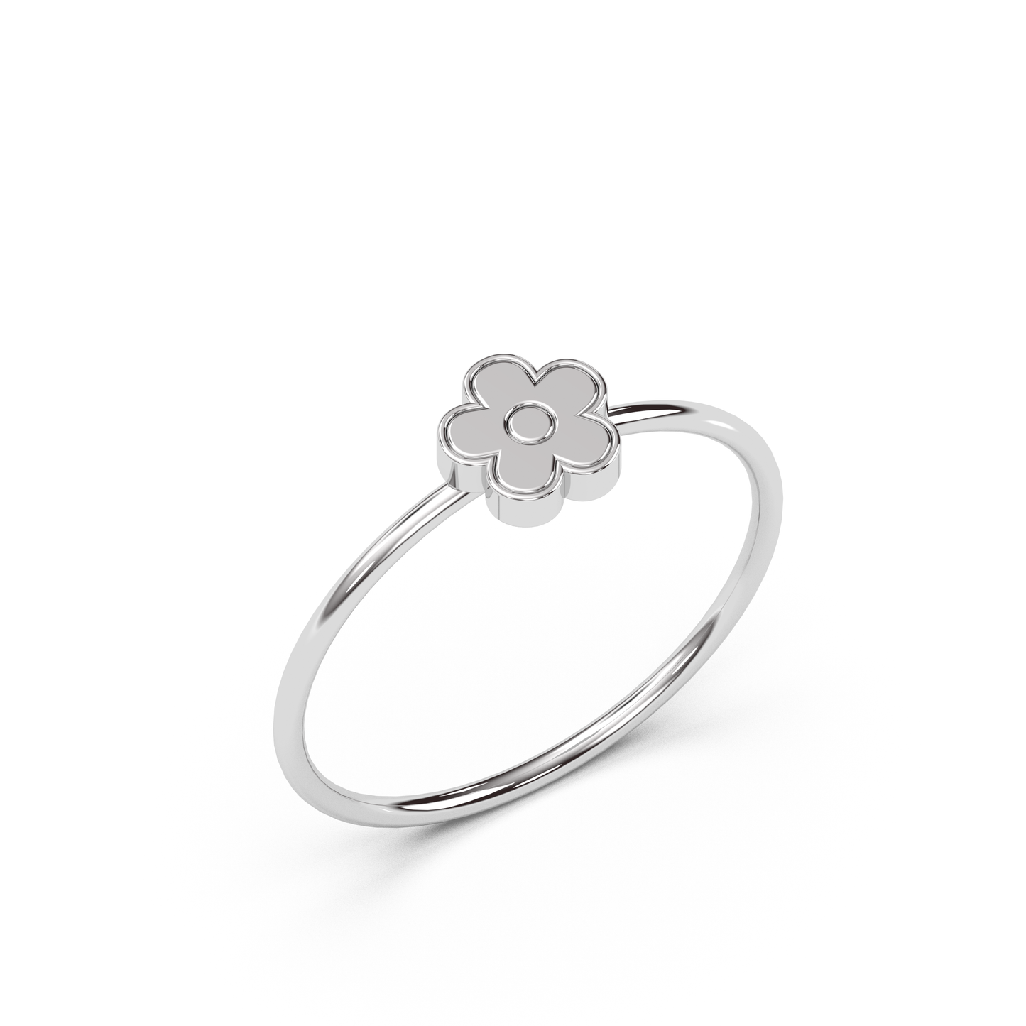 Solid White Gold