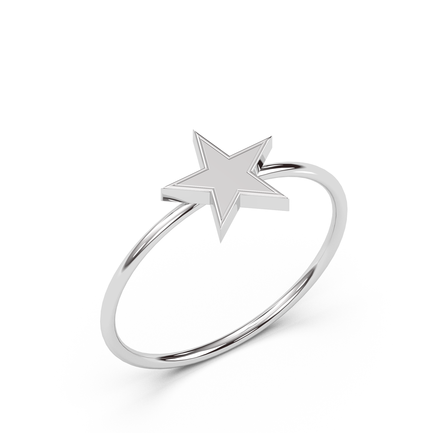 Solid White Gold